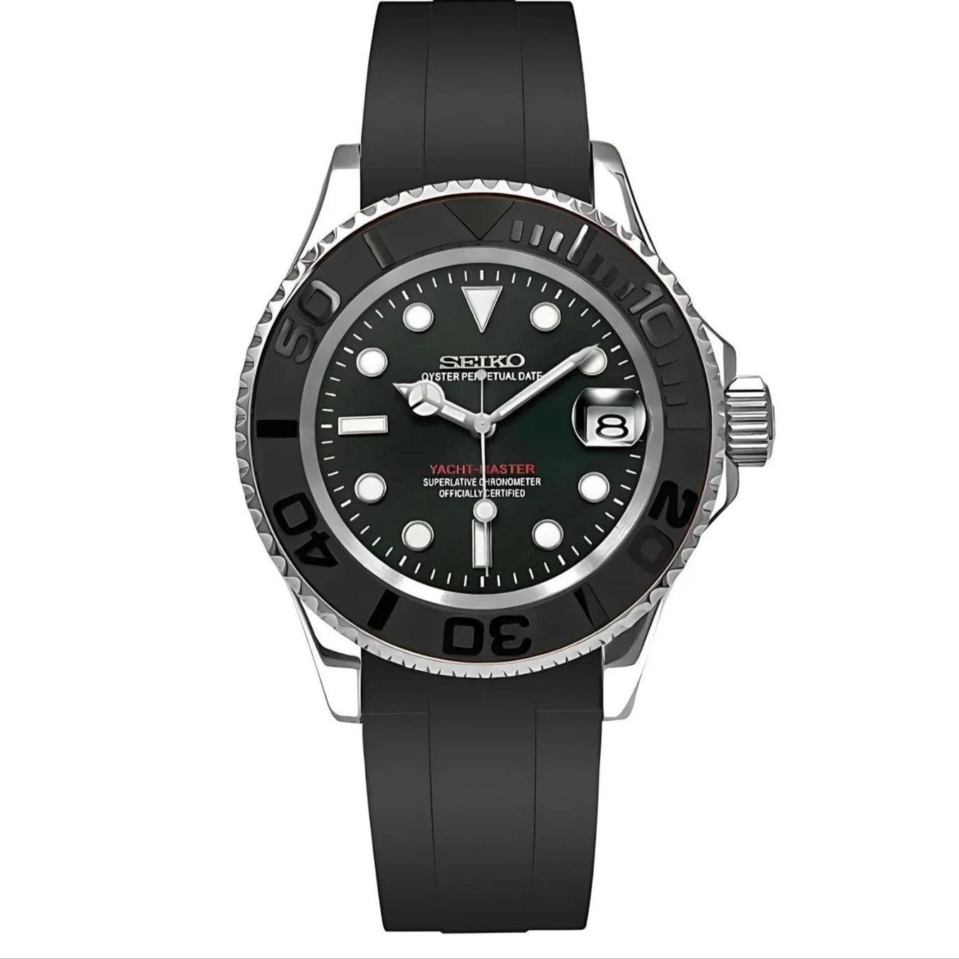 Chrono Craft - Seikomaster | Black - Yacht Master inspired Custom Seiko Mod