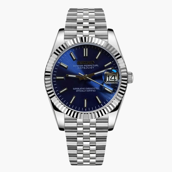 Seikojust | Navy blue - Datejust inspired Custom Seiko Mod