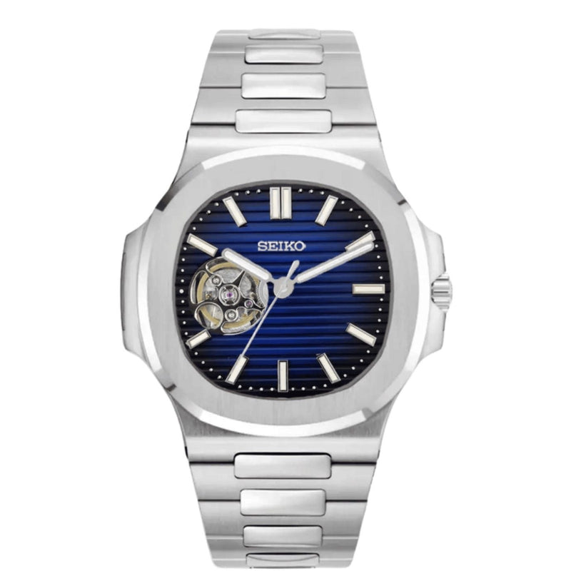Nautiko | Navy blue - Nautilus inspired Custom Seiko Mod