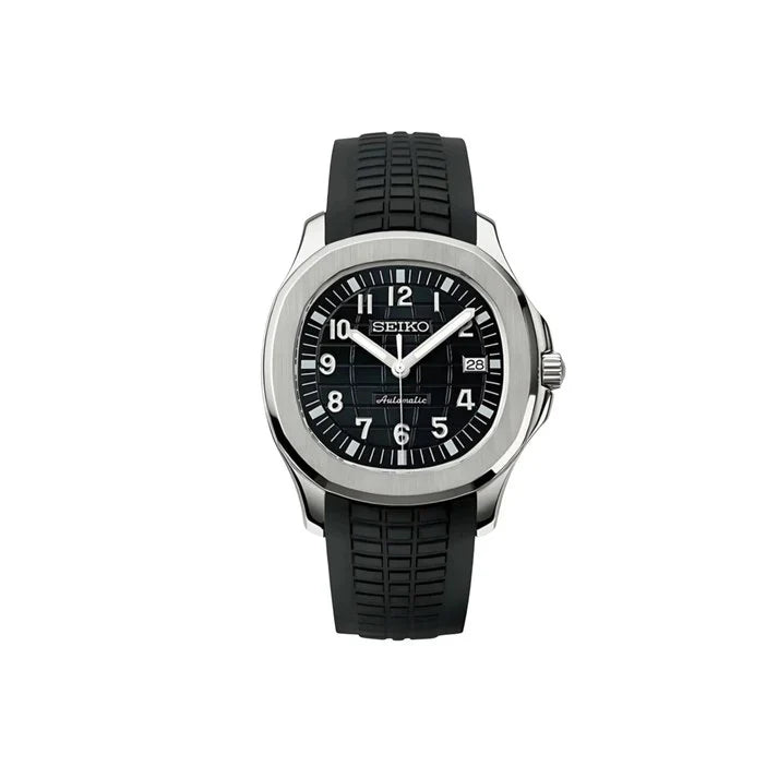 Seikonaut | Black - Aquanuat inspired Custom Seiko Mod