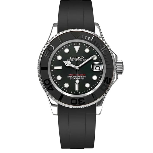 Chrono Craft - Seikomaster | Black - Yacht Master inspired Custom Seiko Mod