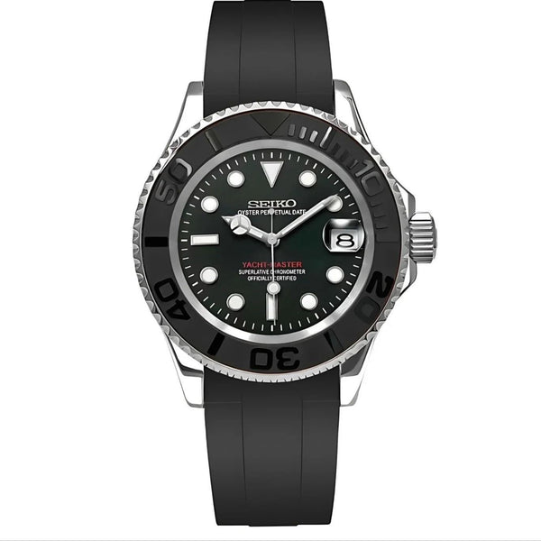 Seikomaster | Black - Yacht Master inspired Custom Seiko Mod