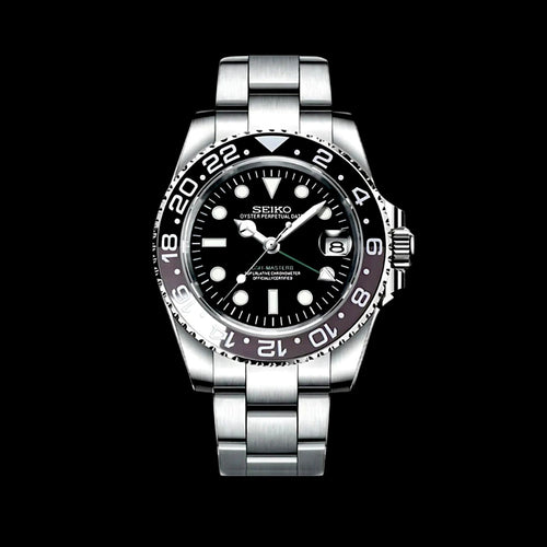 GMTeiko | Black/Grey - GMT master II inspired Custom Seiko Mod