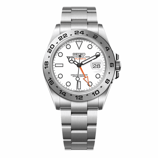Exploiko | White - Explorer II inspired Custom Seiko Mod