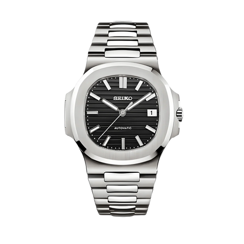 Nautiko | Black - Nautilus inspired Custom Seiko Mod