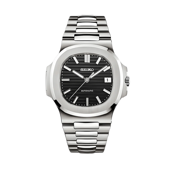 Nautiko | Black - Nautilus inspired Custom Seiko Mod