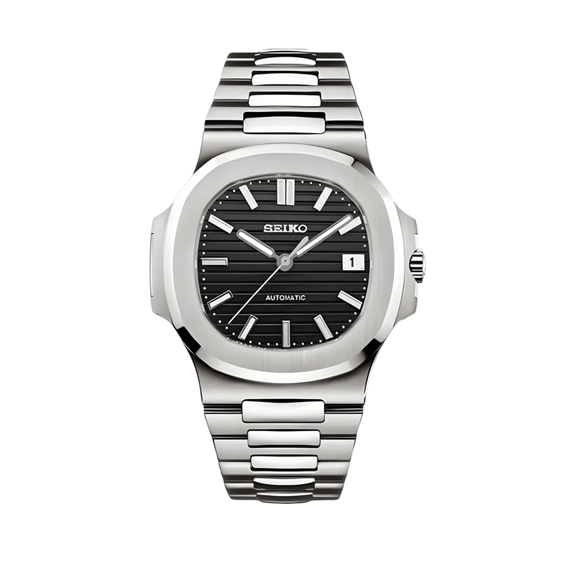 Nautiko | Black - Nautilus inspired Custom Seiko Mod