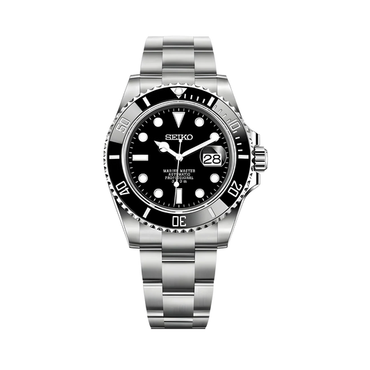 SeikoMariner | Silver-Black - Submariner inspired Custom Seiko Mod