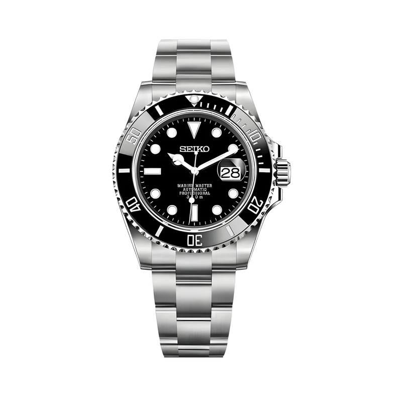 SeikoMariner | Silver-Black - Submariner inspired Custom Seiko Mod